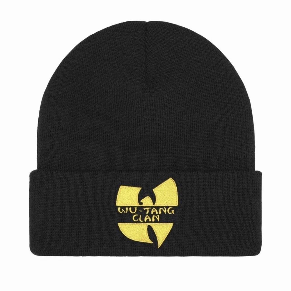 Supreme x Wu-Tang Clan Black Beanie Yellow Logo OS